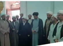 حضور مدیر و معاونین حوزه علمیه فارس در آرامگاه مطهر آیت الله سید عبدالحسین موسوی نجفی لاری(ره)